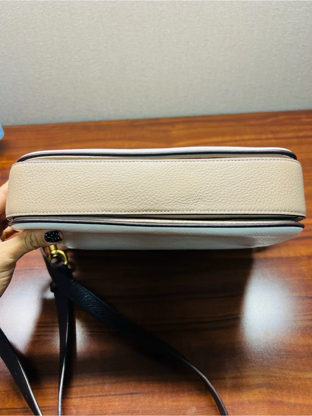 Coach Classic Pebbled Leather Crossbody Bag in Cream
